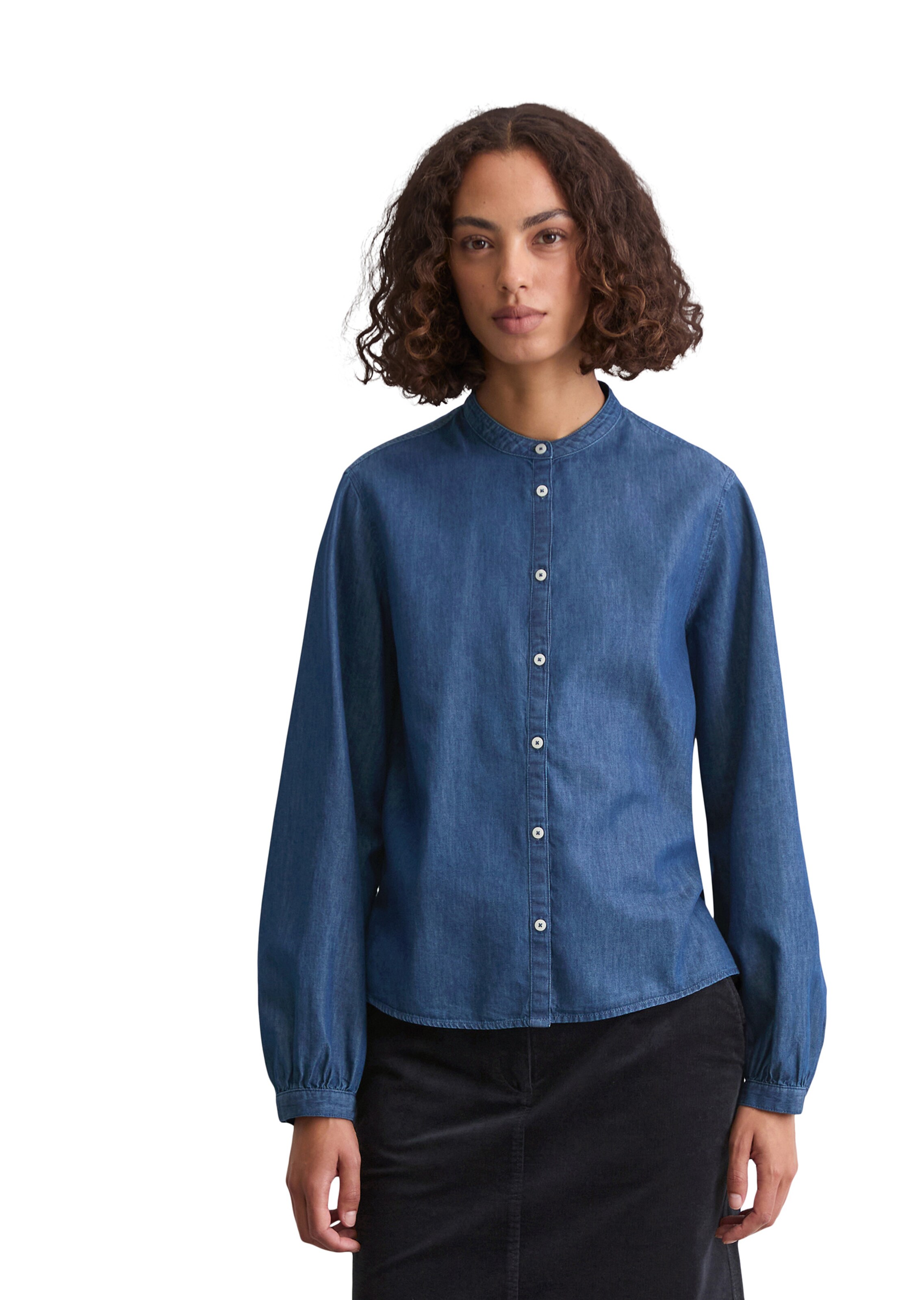 Marc O'Polo Blouse in Blauw: voorkant