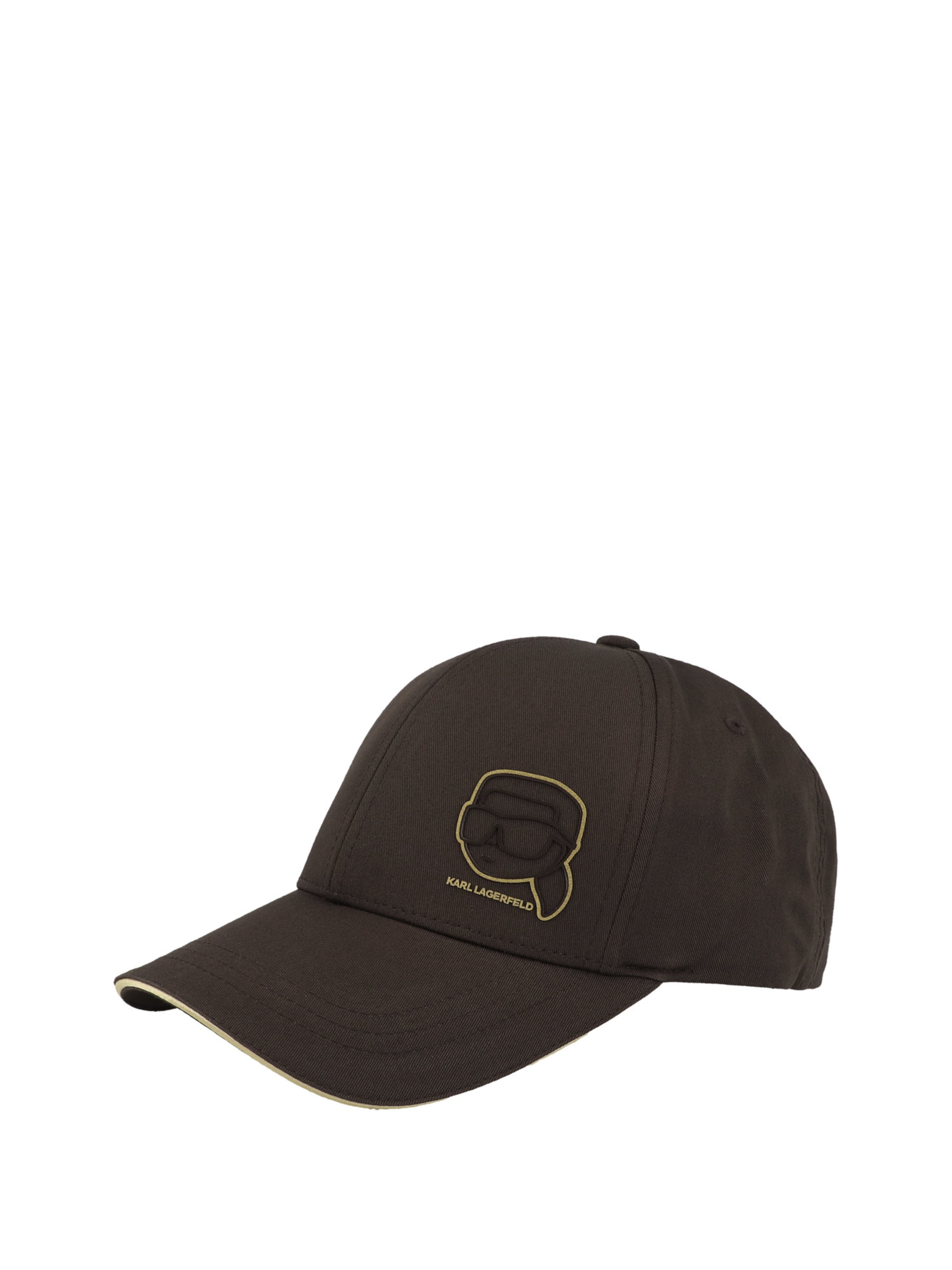 Cappello da baseball sportivo di Karl Lagerfeld in marrone: frontale