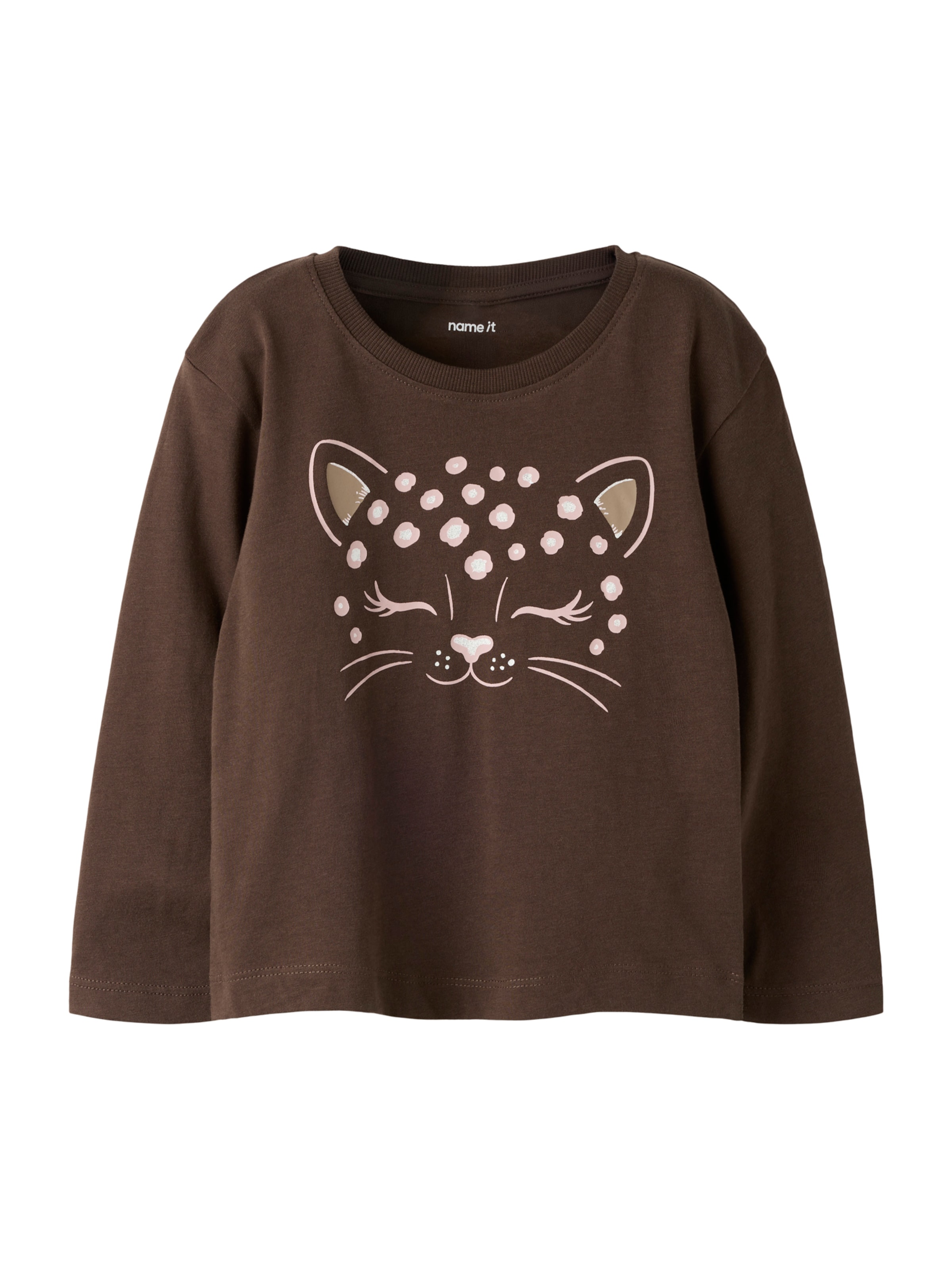 NAME IT Shirt 'NMFLauren' in Braun: Vorderseite