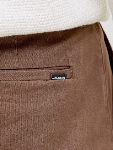 JACK & JONES Loosefit Lærredsbukser 'JPSTKane JJDave' i brun