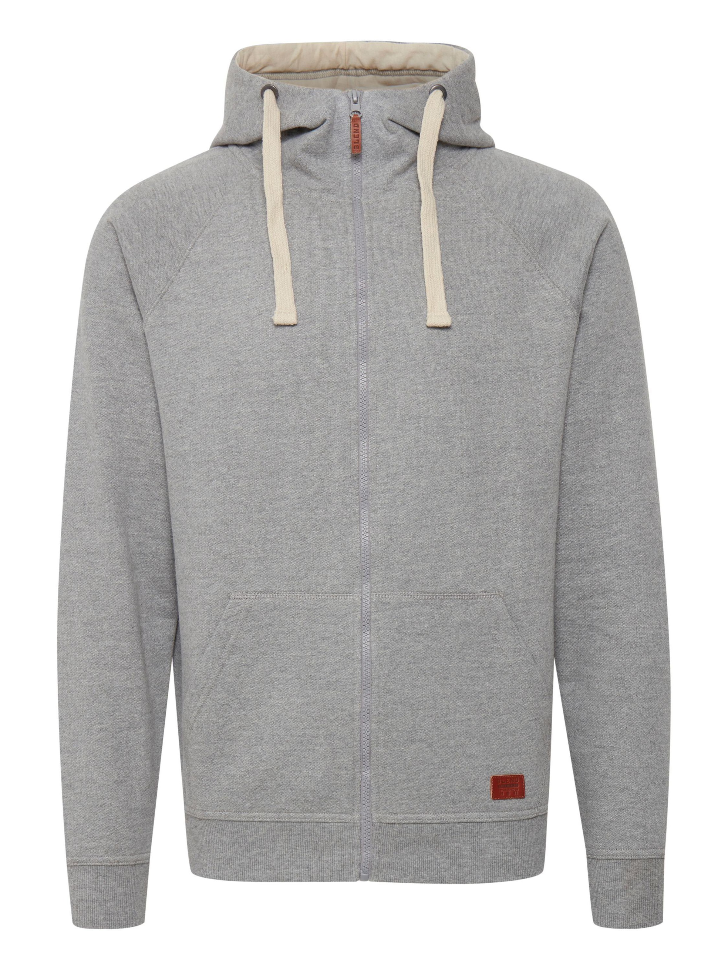 BLEND Sweatvest 'Speedy' in Grijs: voorkant