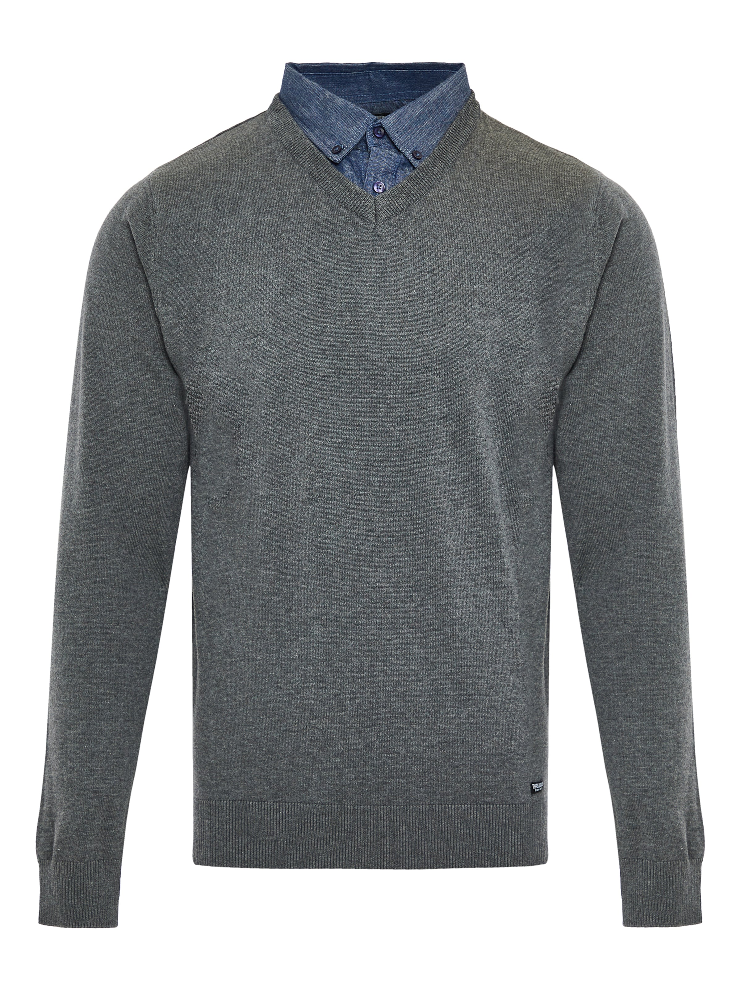 Threadbare Trui 'Panda' in Grijs: voorkant