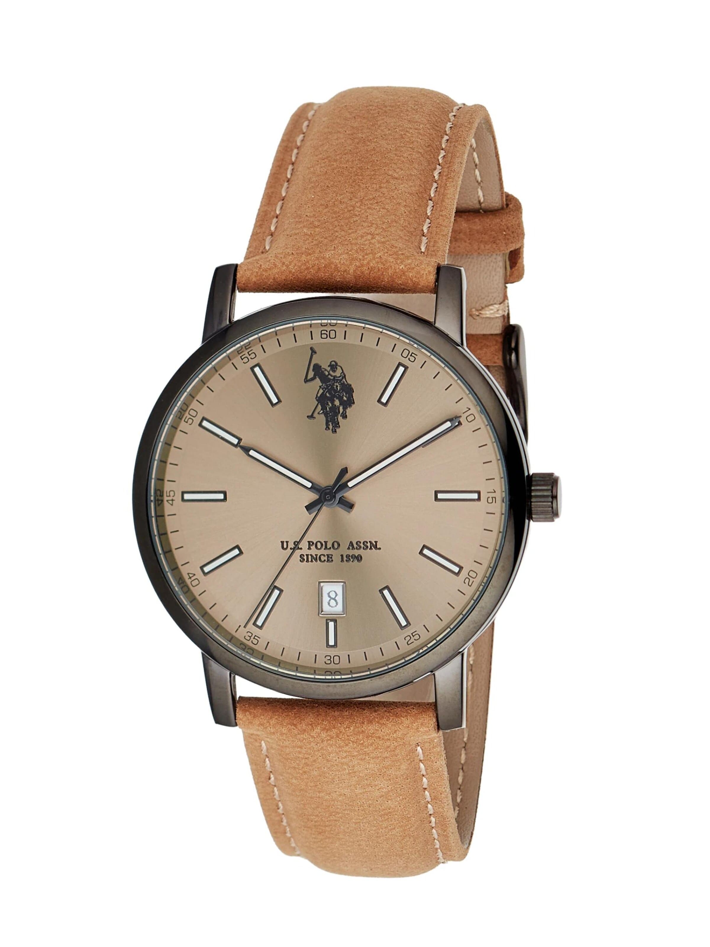 U.S. POLO ASSN. Analog watch 'Melville' in Grey: front