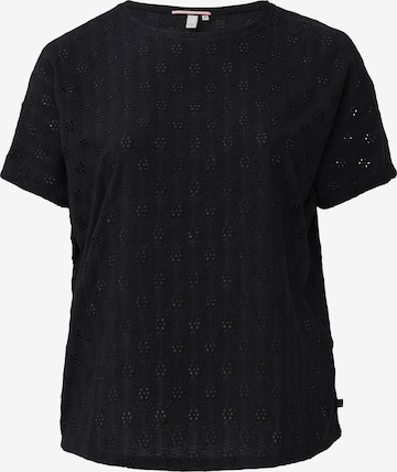 T-shirt QS en noir : devant
