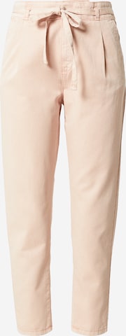 ESPRIT Zúžený Kalhoty se sklady v pase – béžová: přední strana