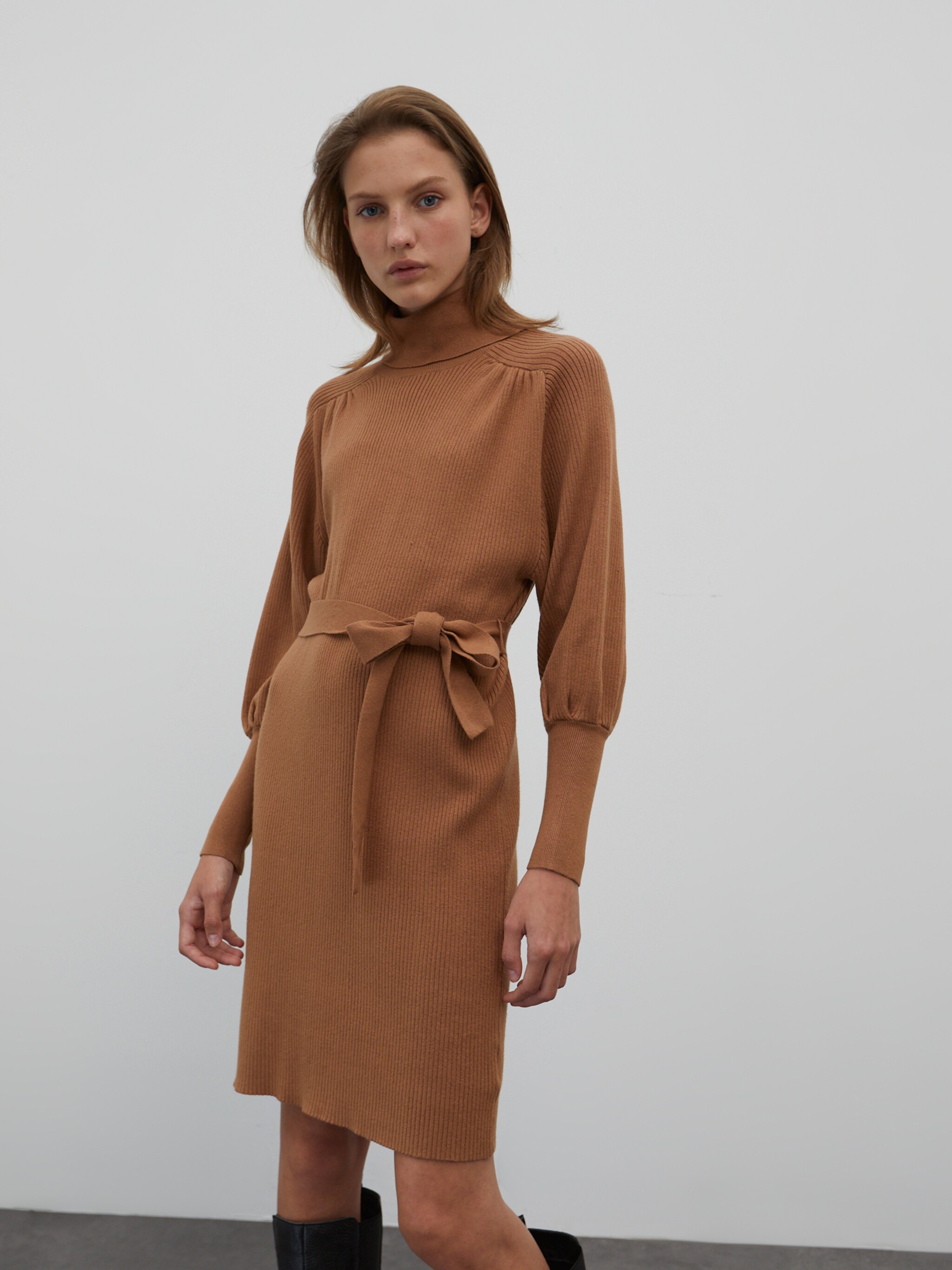EDITED Produits Robes en maille 'Malene' marron