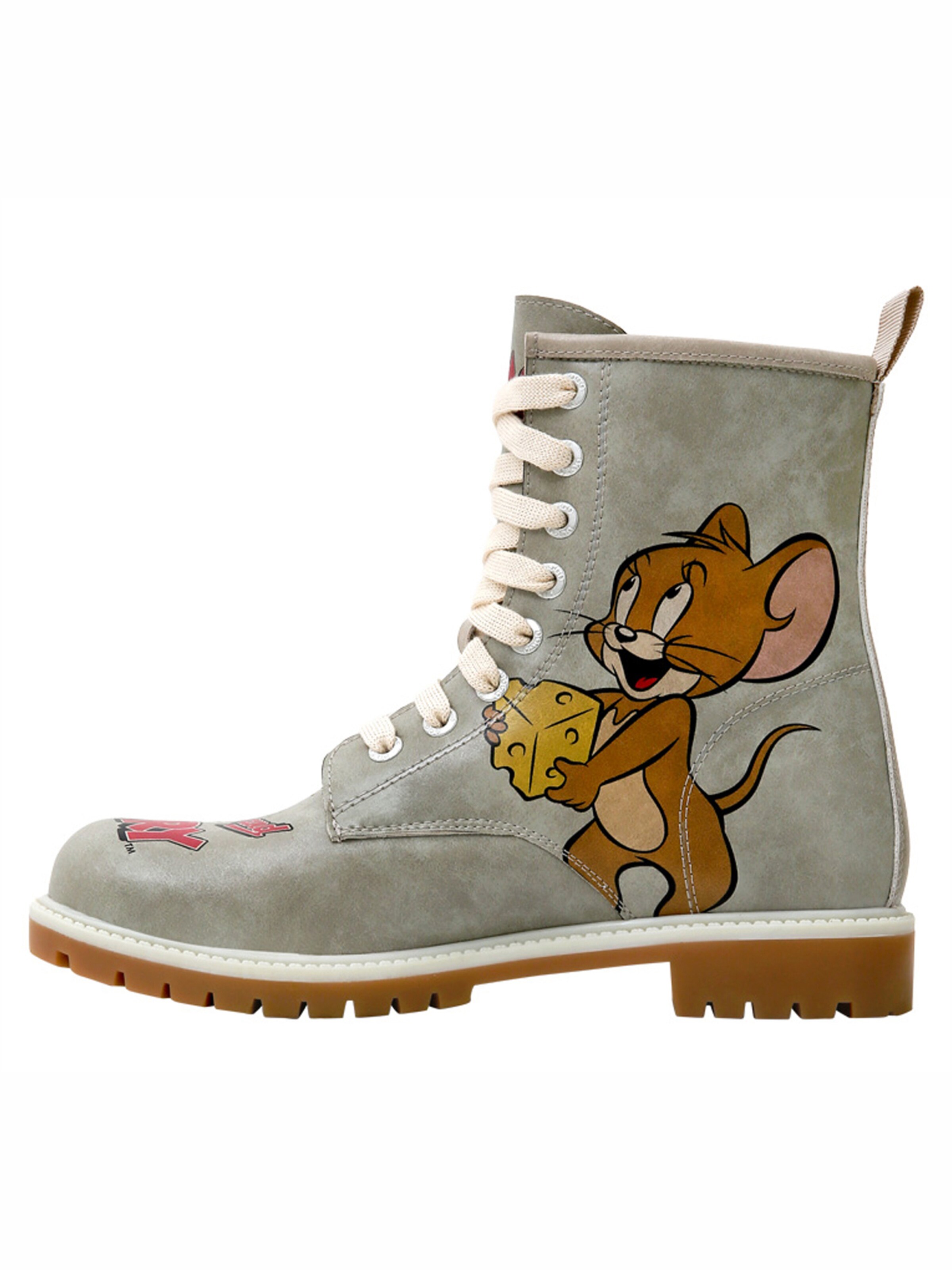 DOGO Schnürstiefel 'Tiny Trouble'‌‌‌ in Grau