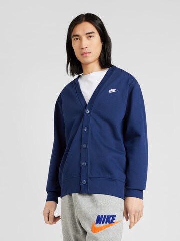 Nike Sportswear Gebreid vest 'CLUB FAIRWAY' in Blauw: voorkant