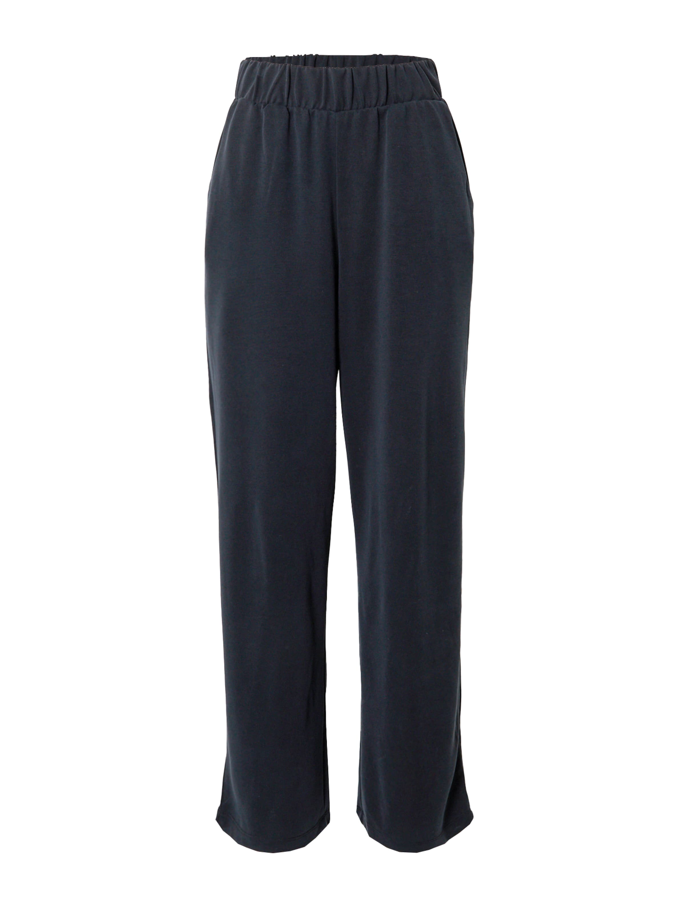 mbym Wide leg Broek &#x27;Anjelica&#x27; in Zwart: voorkant