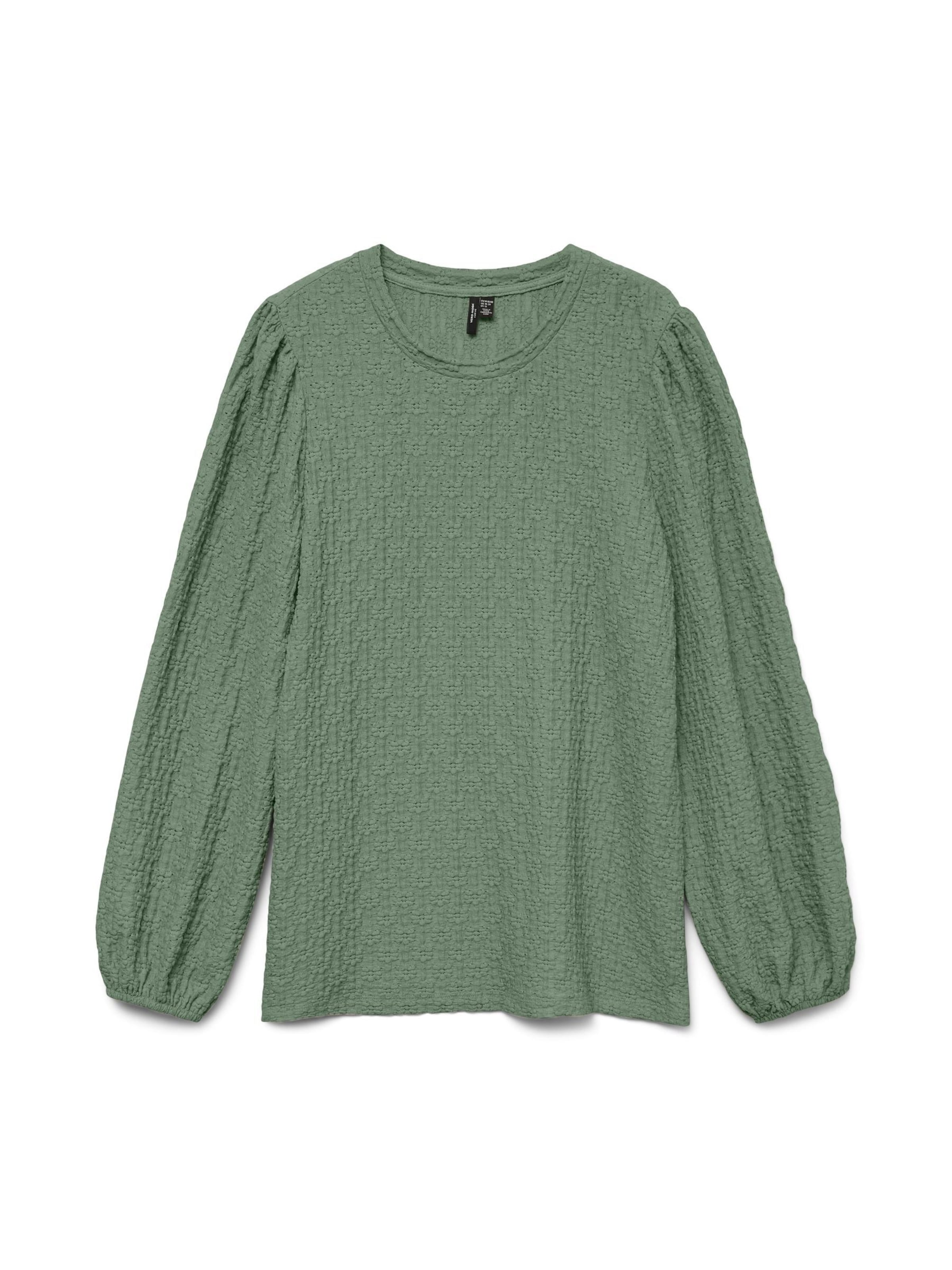 Vero Moda Curve Bluse 'VMCFlower' i grøn: forside