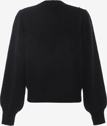 Pullover di faina in nero