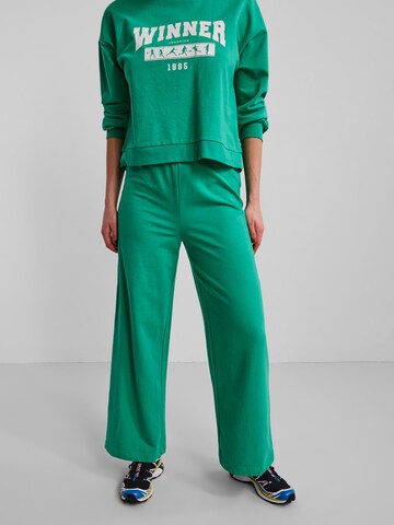 PIECES Wide leg Pants 'Vienna' in Green