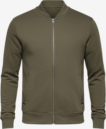 Ombre Sweatvest 'OM-SSZP-0215' in Groen: voorkant