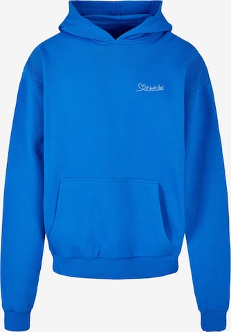 Merchcode Sweatshirt 'It Beats Loud' in Blauw: voorkant