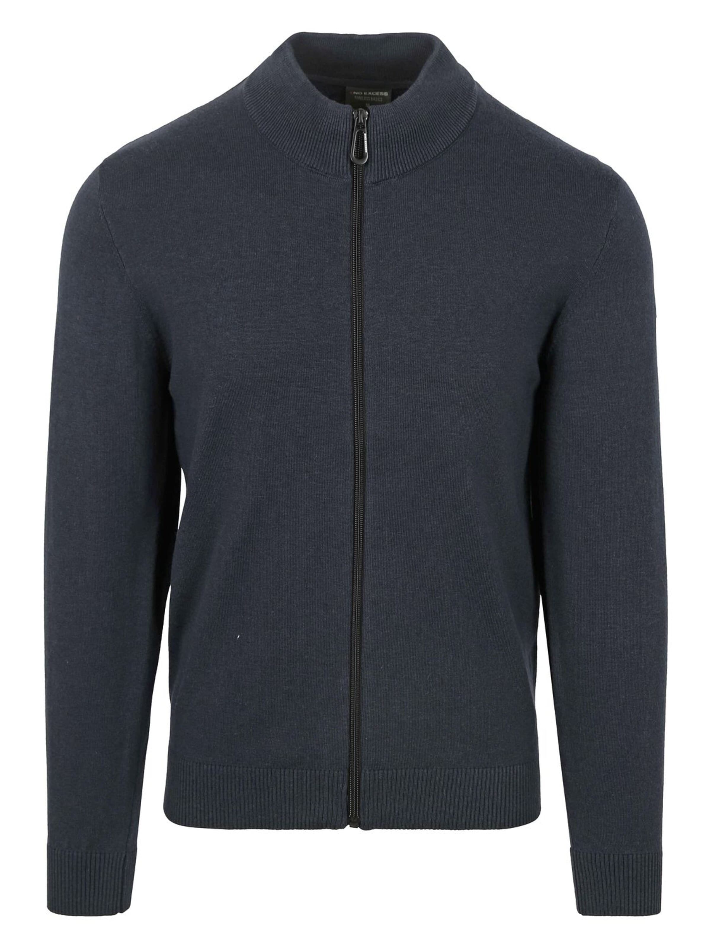 No Excess Knit Cardigan in Blue: front