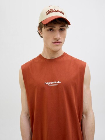 Casquette JACK & JONES en marron : devant