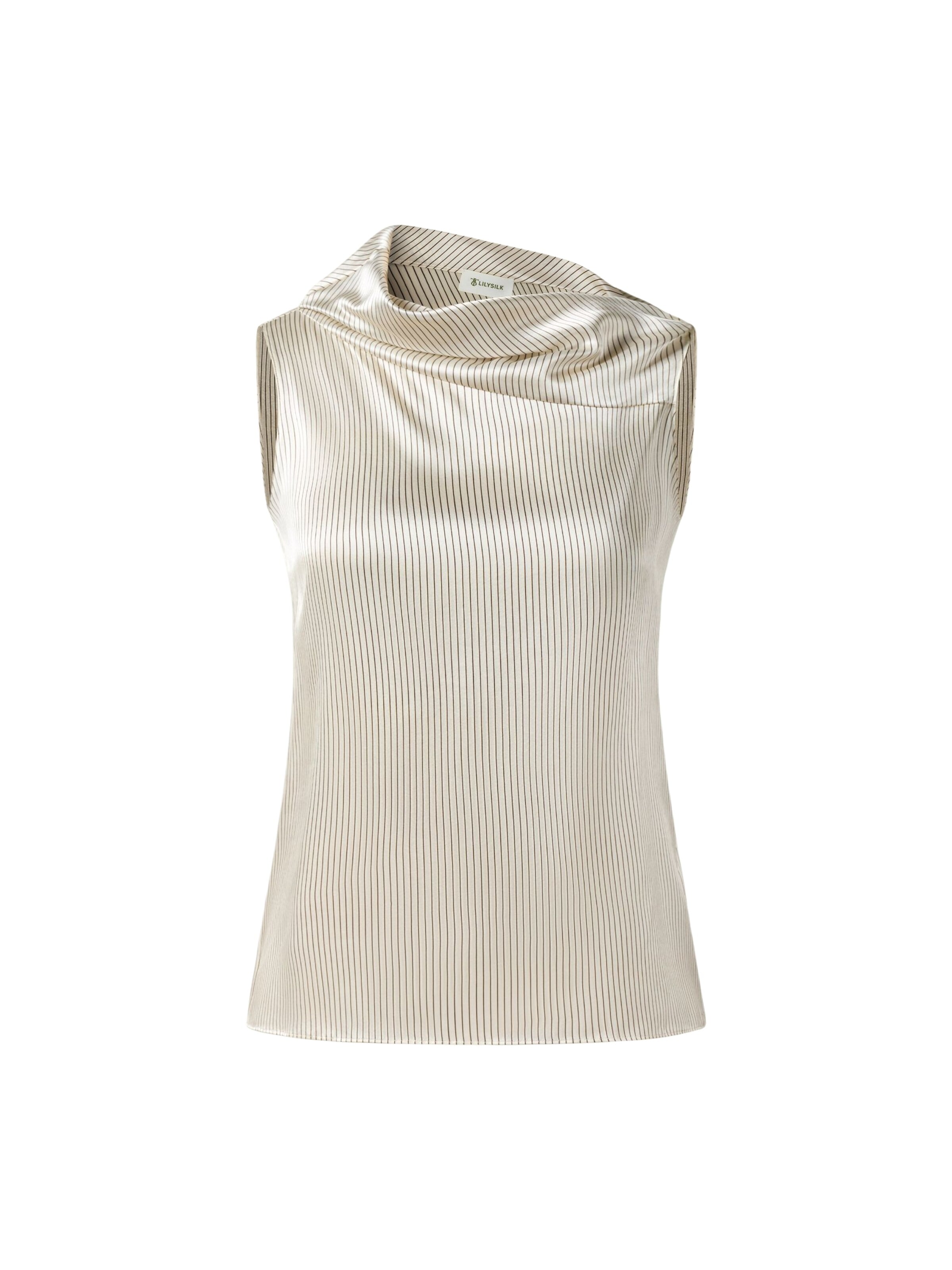 Lilysilk Blouse in Beige: voorkant