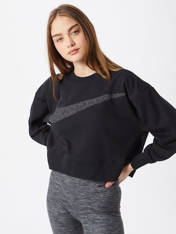 NIKE Sports sweatshirt in Black: front