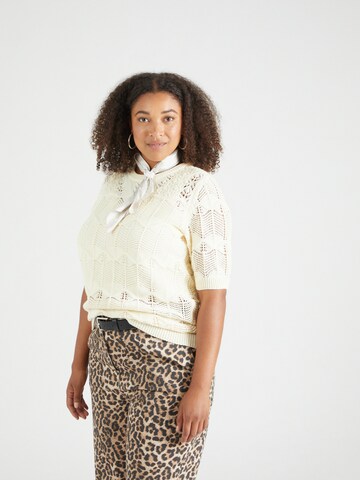 Vero Moda Curve Pullover 'VMCalexia' in Beige