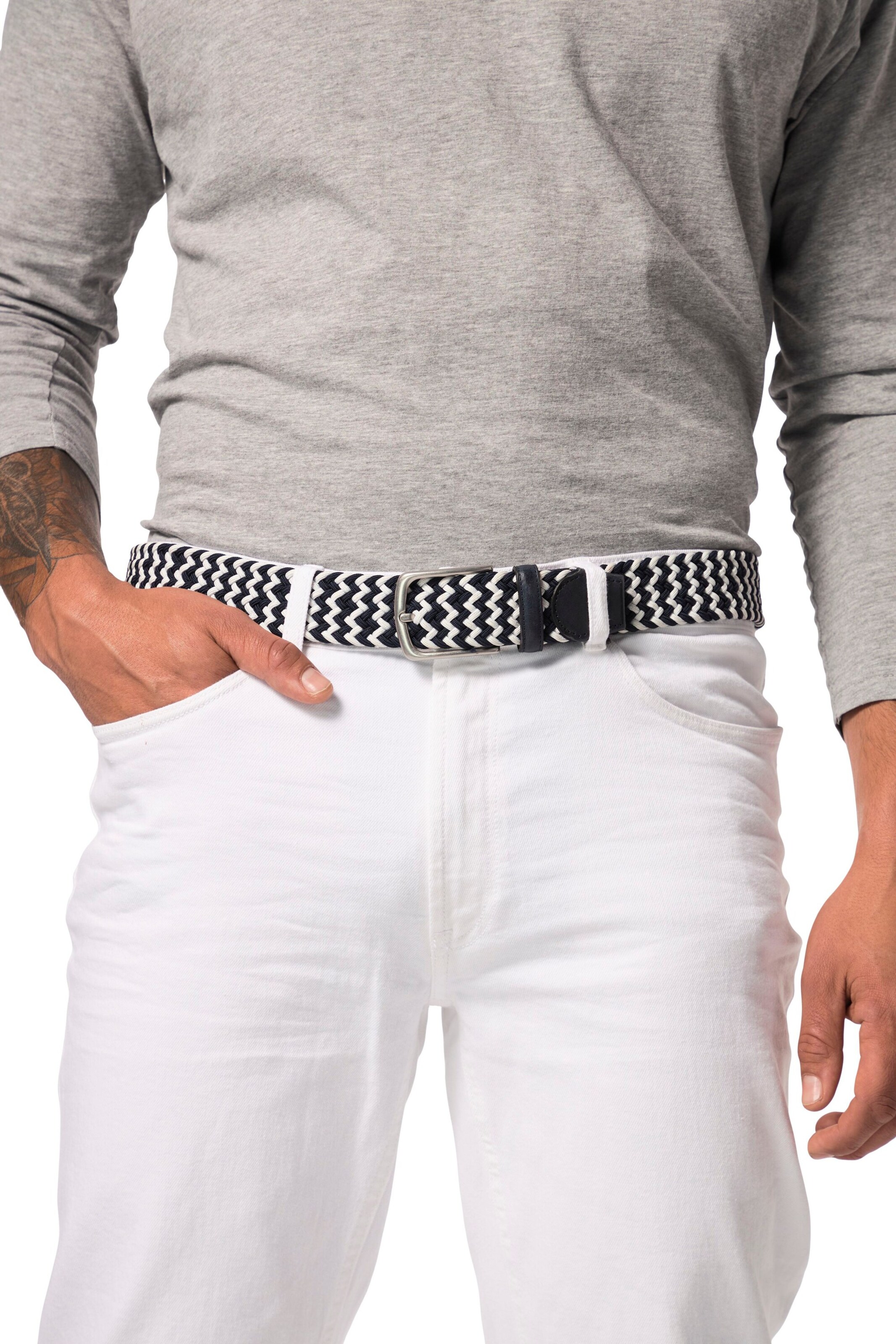 JP1880 Belt in Blue: front