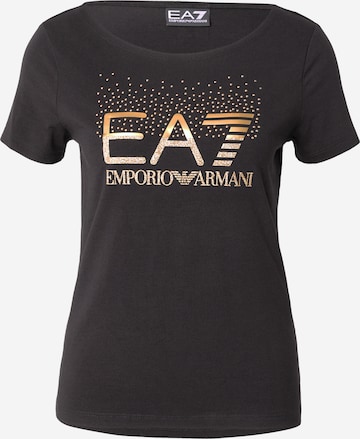 juoda EA7 Emporio Armani Marškinėliai: priekis
