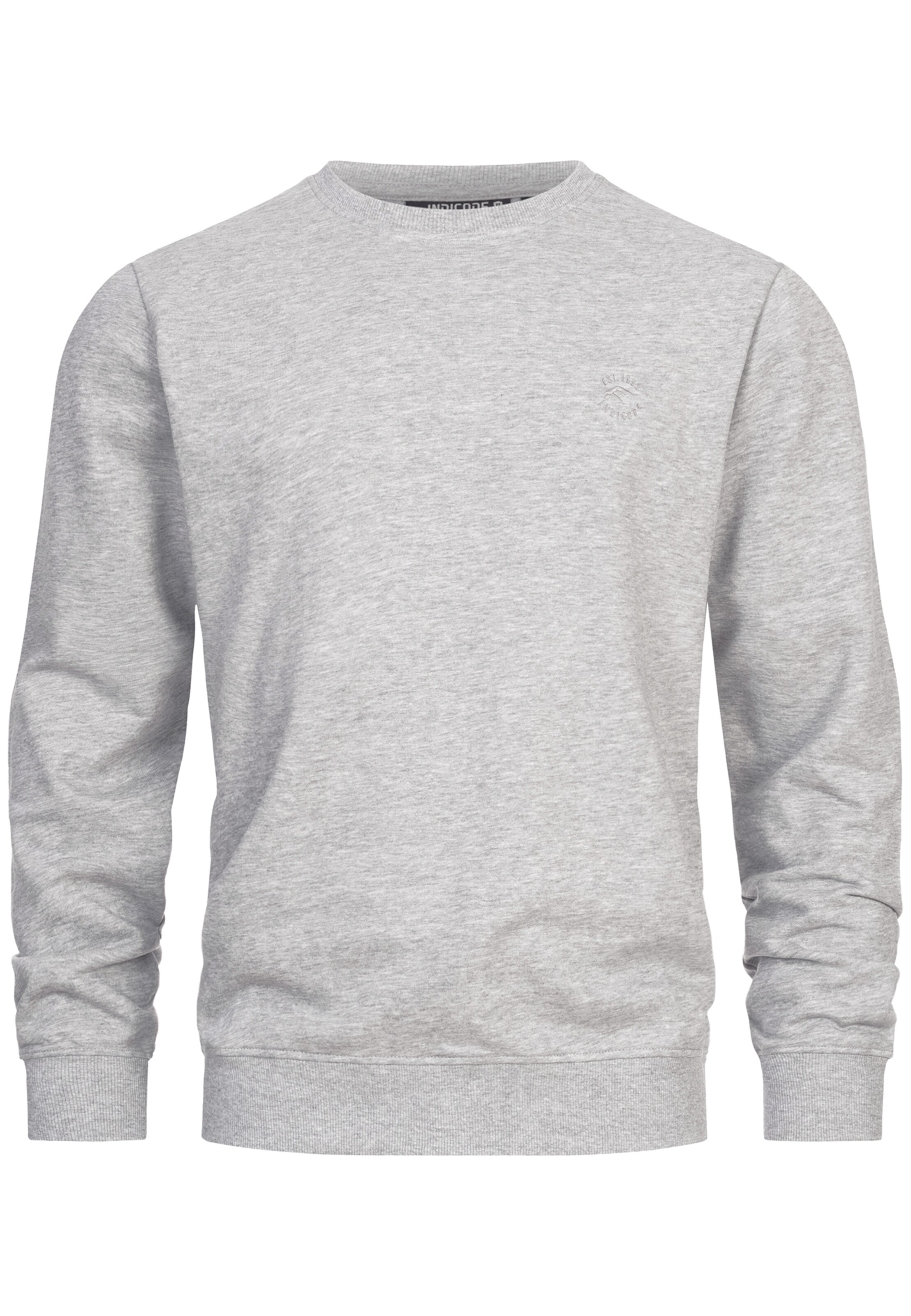 INDICODE JEANS Sweatshirt ' Holt ' in Grau: Vorderseite