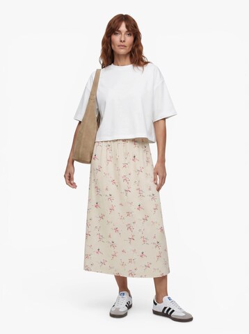 PIECES Skirt 'PCBOSELLA' in Beige