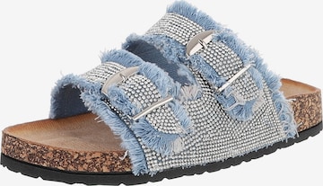 Ital-Design Mules in Blue: front