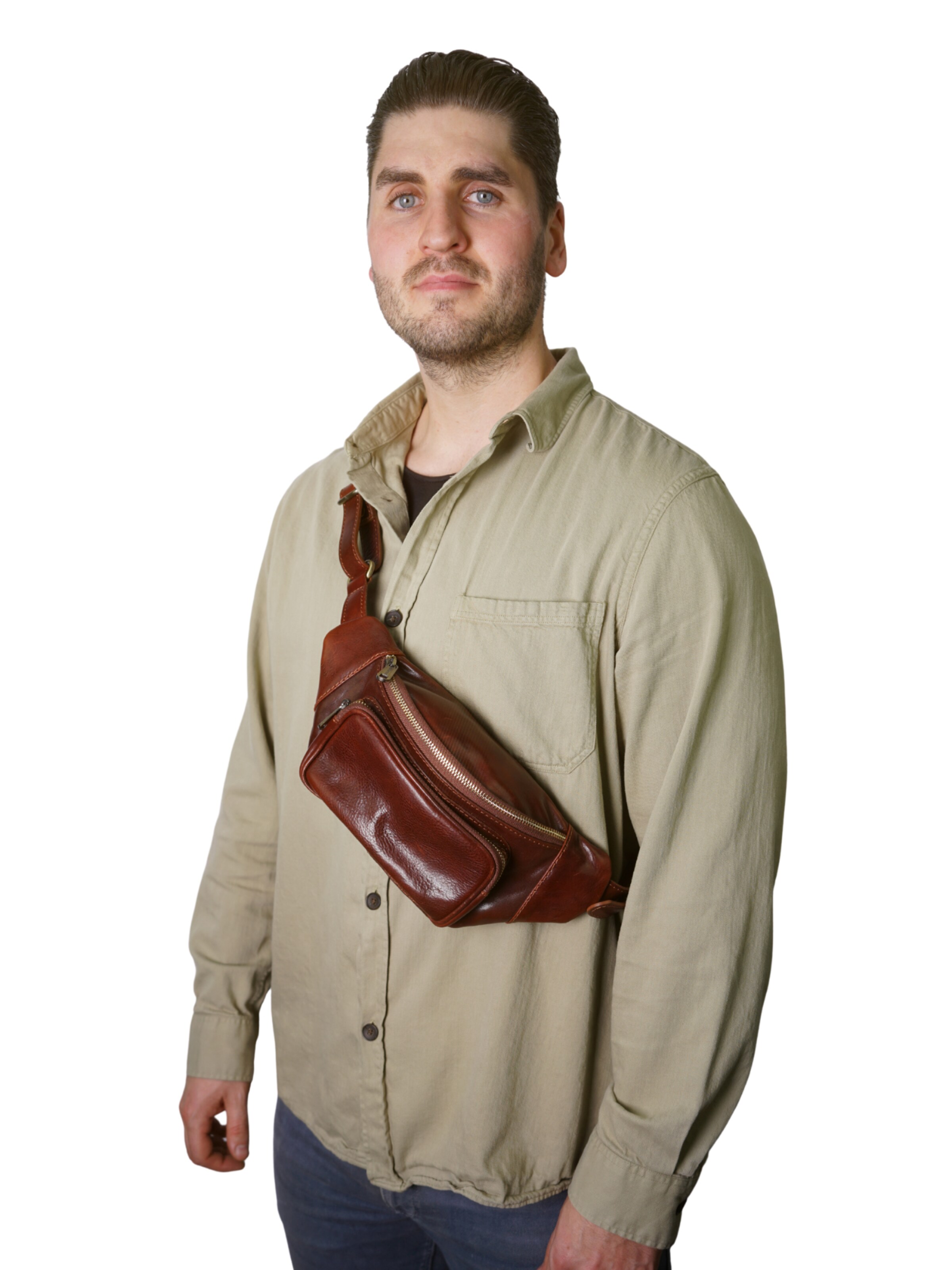 lePelou - Riñonera 'TINO' en marrón