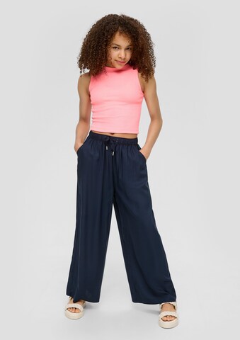 Wide Leg Pantalon s.Oliver en bleu
