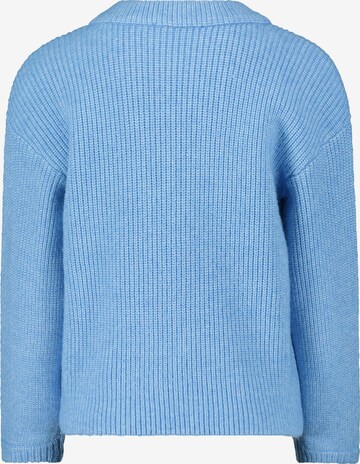 Betty & Co Strickpullover mit V-Ausschnitt in Blau