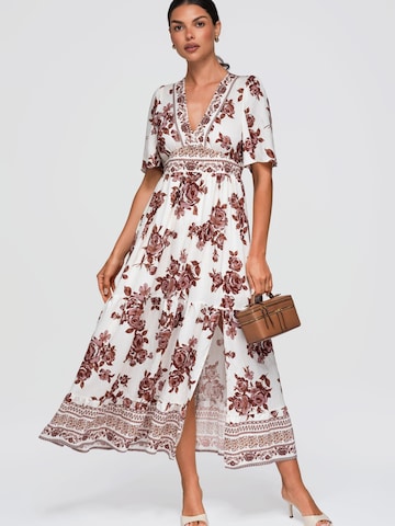 Ombre Dress in White