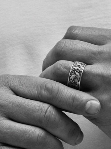 REYTEL Ring 'KOI CARPS AND WAVES' in Silver