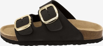 SUPERSOFT by Indigo Pantolette 'Classic' in Schwarz: Vorderseite