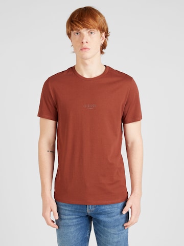 GUESS Koszulka 'AIDY' w kolorze brązowy: przód