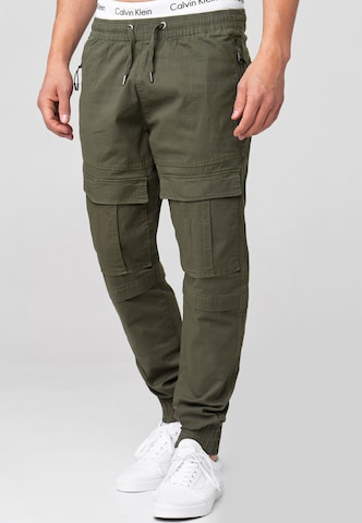 INDICODE JEANS Regular Cargobroek 'Dennis' in Groen