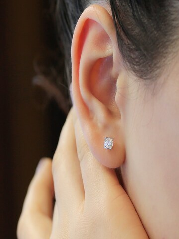 EinStein Diamant Earrings 'Solitär' in Silver