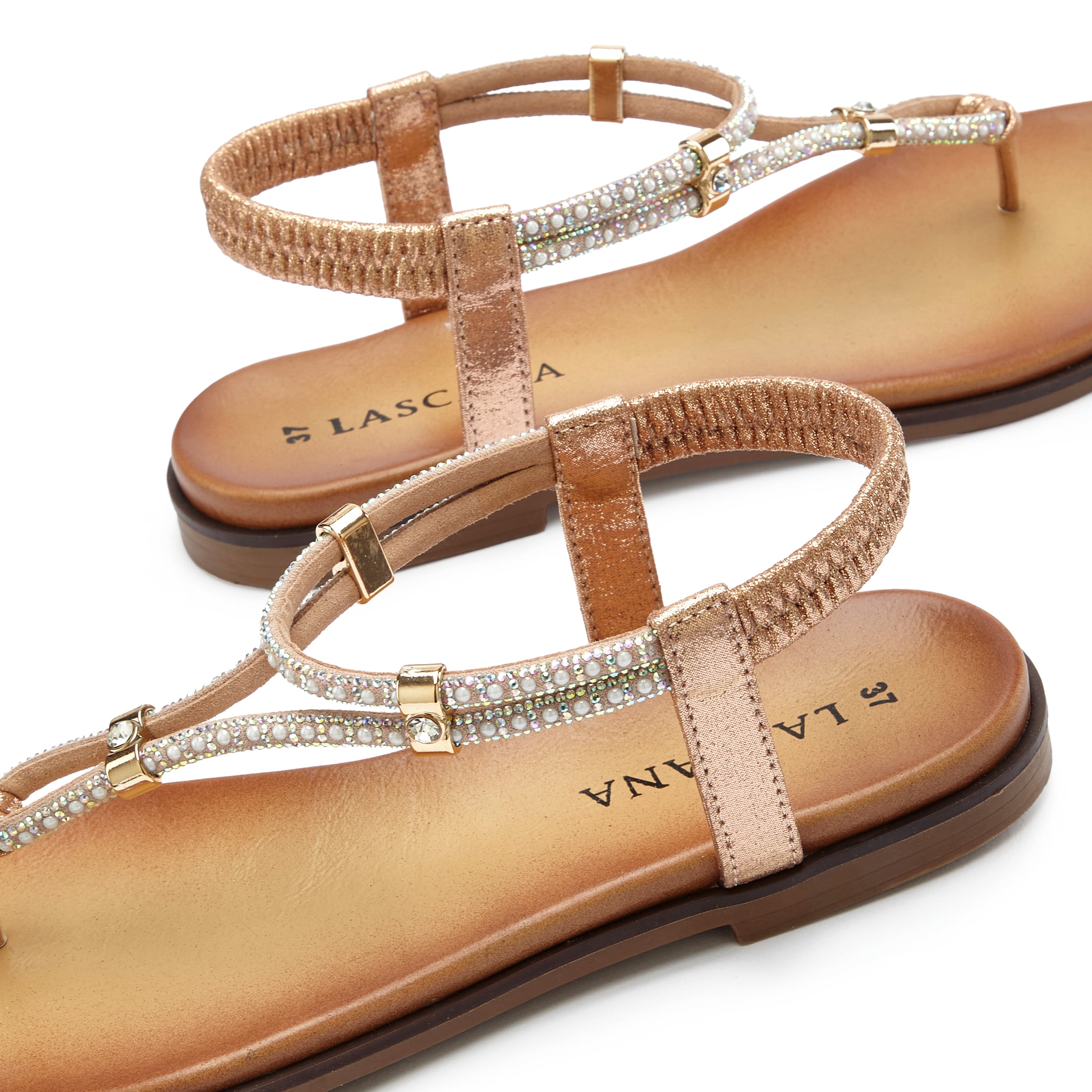 rožinė LASCANA Šlepetės per pirštą