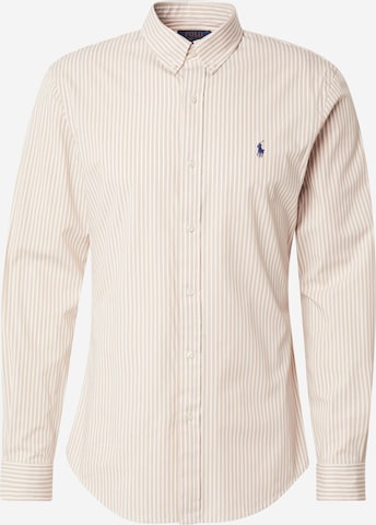Polo Ralph LaurenSlim Fit Poslovna košulja - bež boja: prednji dio