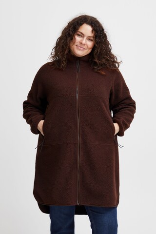 Fransa Curve Winter jacket 'mila Ja 4' in Brown: front