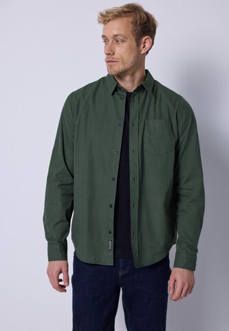 Street One MEN Regular fit Button Up Shirt in Green: front