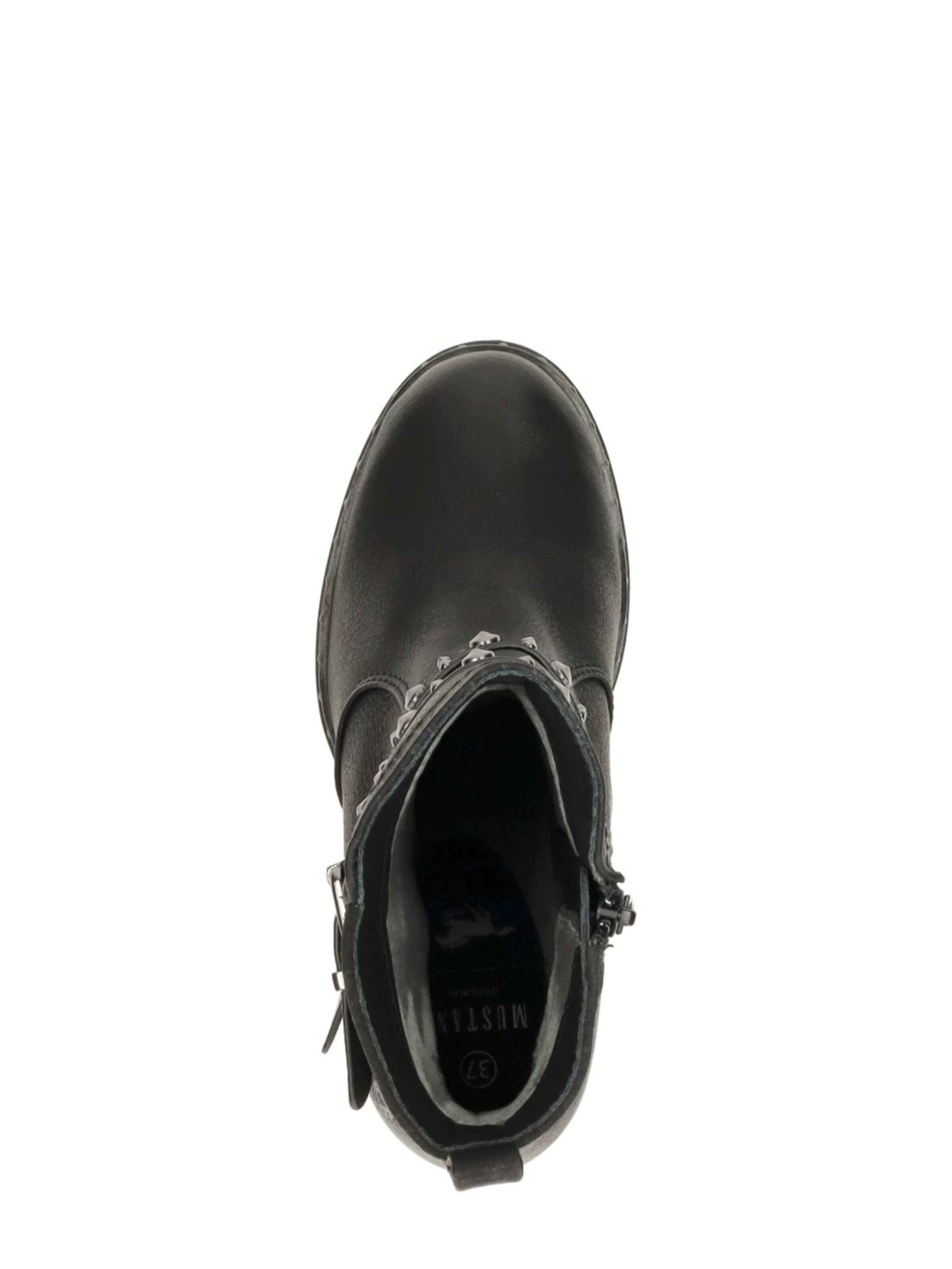 MUSTANG Boots 'Enkellaarsjes Hak' in Black