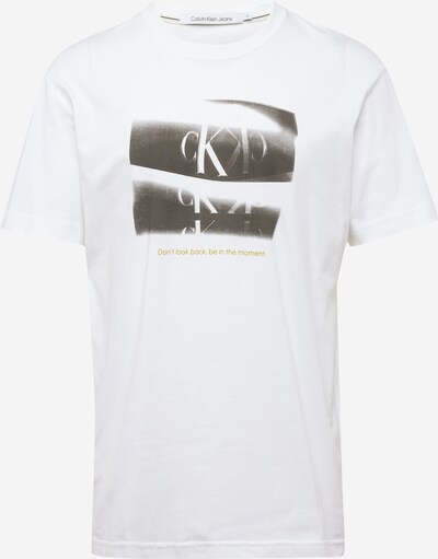 Calvin Klein Jeans T-Shirt in gold / schlammfarben / weiß, Produktansicht