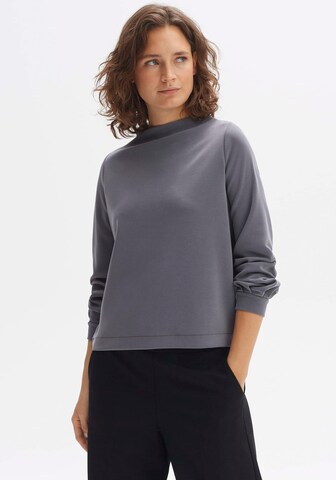 Sweat-shirt OPUS en gris : devant