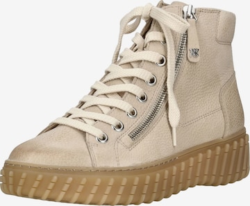 Baskets hautes Paul Green en beige : devant