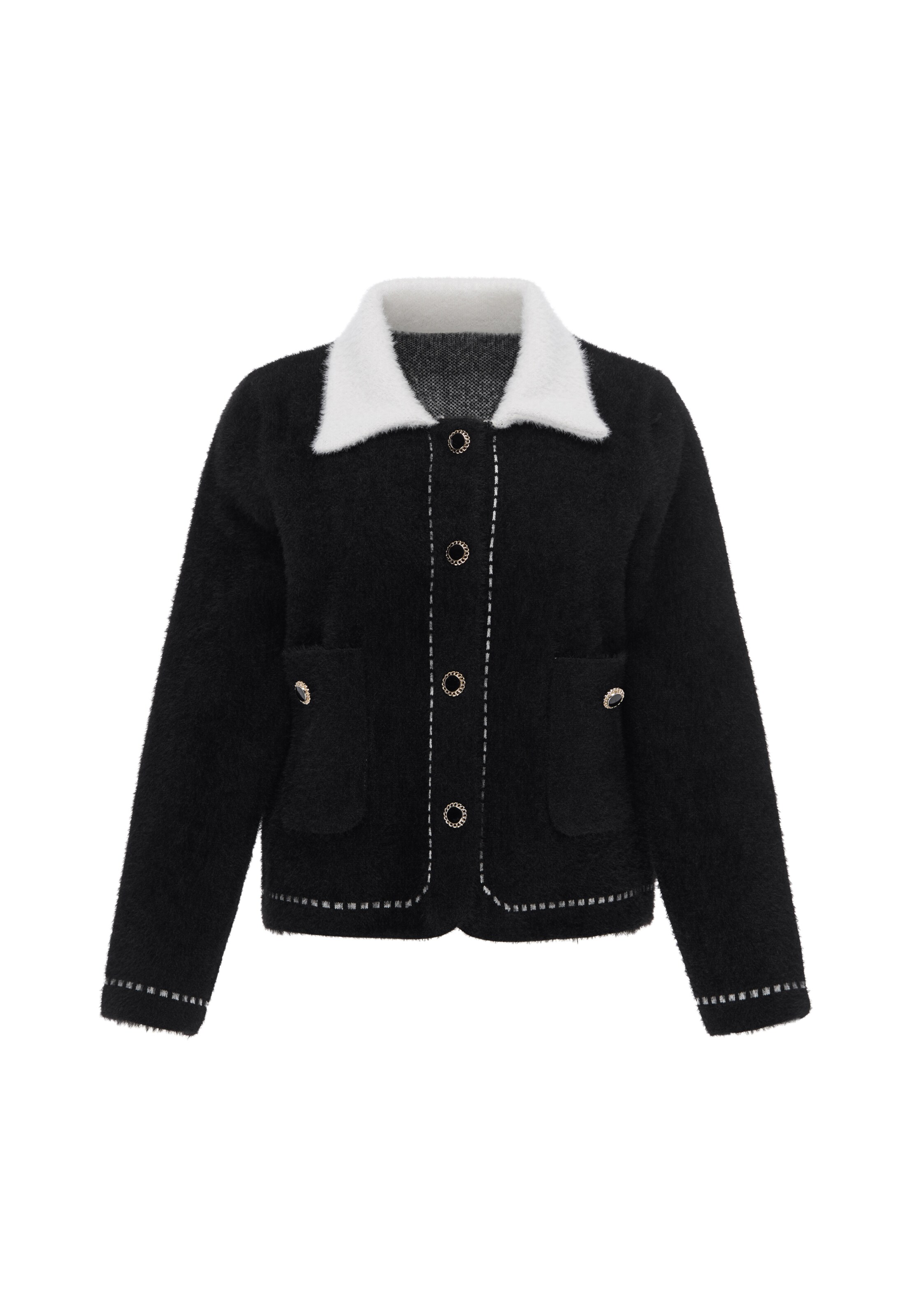 myMo ESSENTIALS - Cárdigan en negro: frente