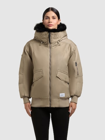 khujo Jacke 'Cela' in Grau: Vorderseite