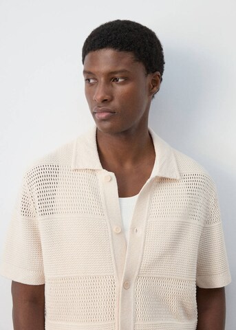 MANGO MAN Knit Cardigan 'Morisca' in Beige
