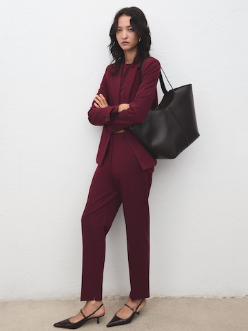 MANGO Regular Trousers 'BOREAL' in Red