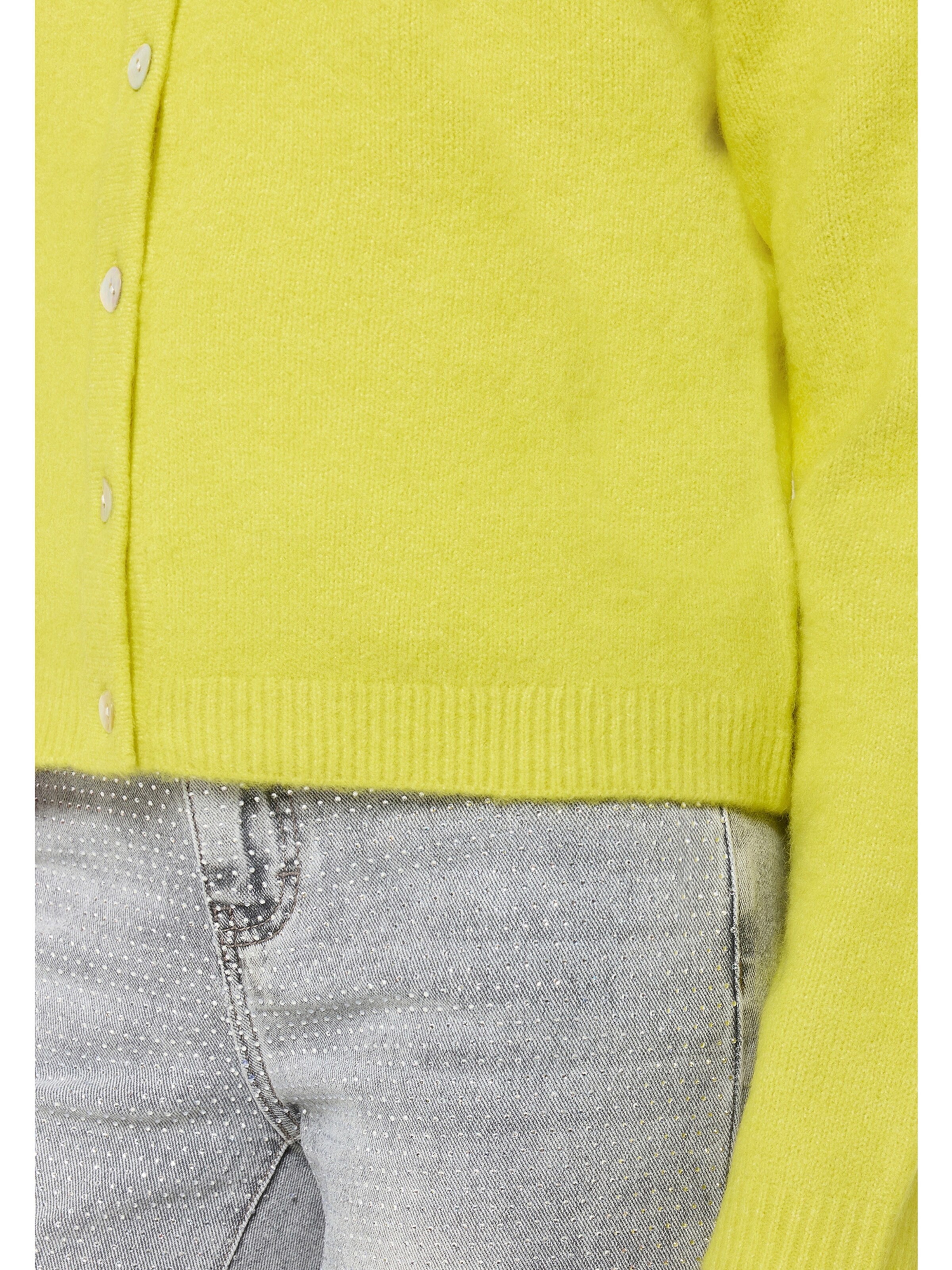 Cartoon Gebreid vest in Geel